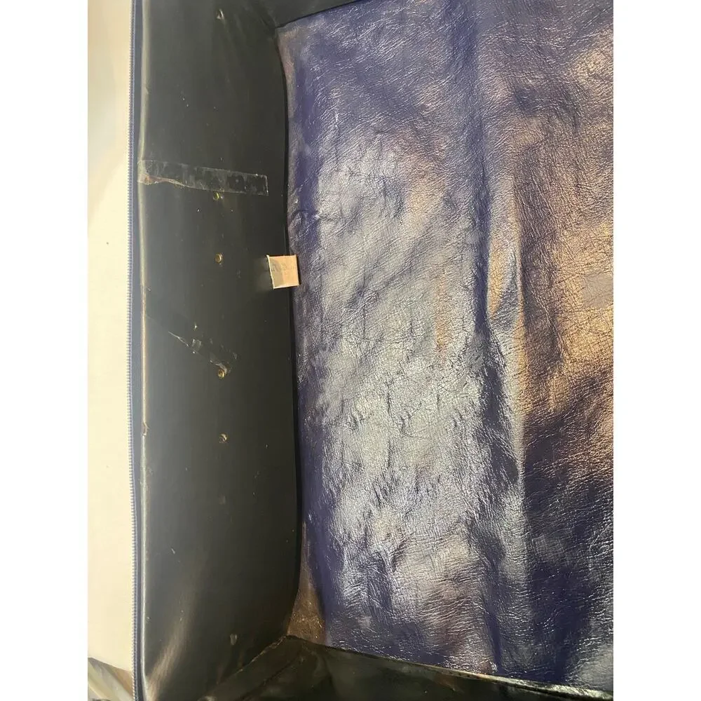 VTG Air France Carry On Luggage Collapsible Suitcase Navy